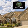 thumbnail image 6 of Army Veteran Emblem Flags 3x5 Outdoor Double Sided- US Armed Force Green Crest Military Flag Banner with 2 Brass Grommets for Outside Outdoor Garage Wall, 6 of 7