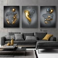 thumbnail image 3 of Escultura de figura de metal creativa, pintura abstracta en lienzo, imagen de abrazo de pareja, decoración del hogar para sala de estar, pintura central, 3 of 6