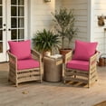 thumbnail image 3 of Pakunoda 22" X 24" Patio Furniture Cushion Covers, Waterproof Outdoor Deep Seat Cushion Replacement Slipcovers, Outdoor Cushion Covers with Zipper for Patio Furniture, Pink, 3 of 7