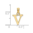 thumbnail image 3 of Diamond2Deal 14K Pendentif Initiale Lettre V en Or Jaune pour Femmes, 3 of 6