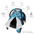 thumbnail image 3 of Car Seat Cover Baby - Blue Rose Butterfly Beautiful A Breathable Infant Car Seat Cover for Baby Carseat, Lightweight Comfort Baby Essentials Must Haves Newborn Stuff for Girl Boy, 3 of 7
