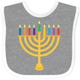 thumbnail image 3 of Inktastic Hanukkah Menorah Candles Boys or Girls Baby Bib, 3 of 4