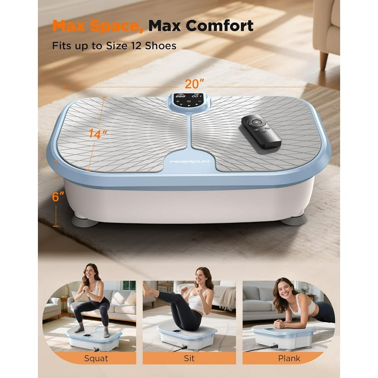 FEIERDUN Vibration Plate Exercise Machine, 400 LBS Capacity Vibration Plate for Lymphatic Drainage, Max Space for Whole-Body Workout & Relaxation at ... FEIERDUN Vibration Plate Exercise Machine, 400 LBS Capacity Vibration Plate for Lymphatic Drainage, Max Space for Whole-Body Workout & Relaxation at ...