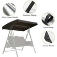 thumbnail image 6 of Swing Cover 75"x47"x9", Swing Chair Canopy Replacement 3 Seater Garden Swing Seat Canopy Cover, Waterproof Windproof Heavy Duty Rip Proof Garden Hammock Top Cover, Garden Furniture Covers, 6 of 9