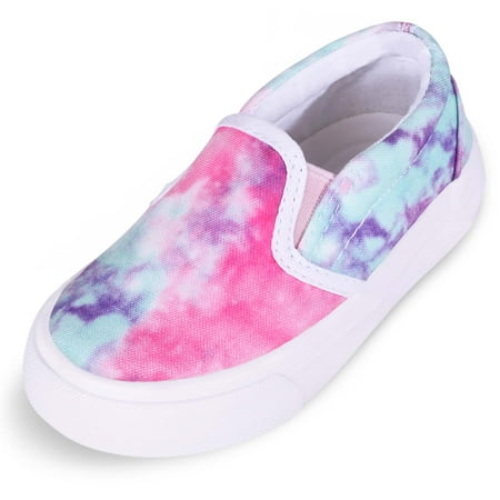 

Harvest Land Toddler Girls Canvas Shoes Slip on Loafer Shoes Cute Tennis Sneakers for Kids