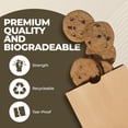 thumbnail image 5 of Kraft Brown Paper Lunch Bags | 8 Lb. 100 Pack | Bulk Disposable Large Lunch Size Paper Sacks for Kids, Small Business, Sandwich Snack Food, Grocery Shopping, Restaurant Store Supplies, 5 of 5