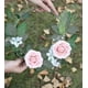 thumbnail image 2 of Flores artificiales 25 piezas de rosas falsas de espuma de rubor de aspecto real con tallos para ramos de boda de bricolaje centros de mesa de despedida de soltera decoraciones par, 2 of 4