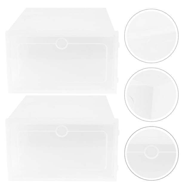 Milisten 2Ud Caja Para Zapatos Plástica Transparente Para Almacenamiento Apilable Y Organizador De Hogar