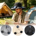 thumbnail image 7 of BingTong 3-in-1 Hands-Free Solar Fan Hat,Wide Brim Sun Hat With 3 Solars Fan,UPF 50+ Removable&Type-C Charge,Outdoor Cooling Fisherman Hat For Fishing Cycling Garden H, 7 of 7