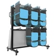 thumbnail image 2 of Emma + Oliver Heavy Duty Folding Table and Chairs Mobile Cart with Locking Wheels and Included Outdoor Cover and Bungee Cords, Black, 2 of 13