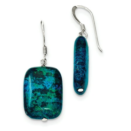 Primal Silver Sterling Silver Stabilized Chrysocolla Earrings