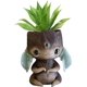 thumbnail image 2 of Home Garden Casual Art Flowerpot Cartoon Three Eyes Elf Patchwork Craft Potted Pot Ornament (Style B, 11 cm*11 cm*15 cm), 2 of 5