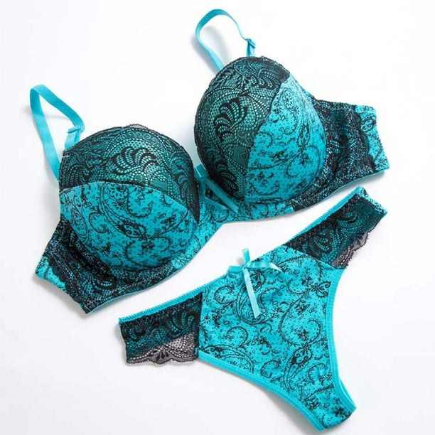 Tmoyzq Women S Lingerie Sexy Sets With Underwire Embroidered Lace Push Up Everyday Matching Bra
