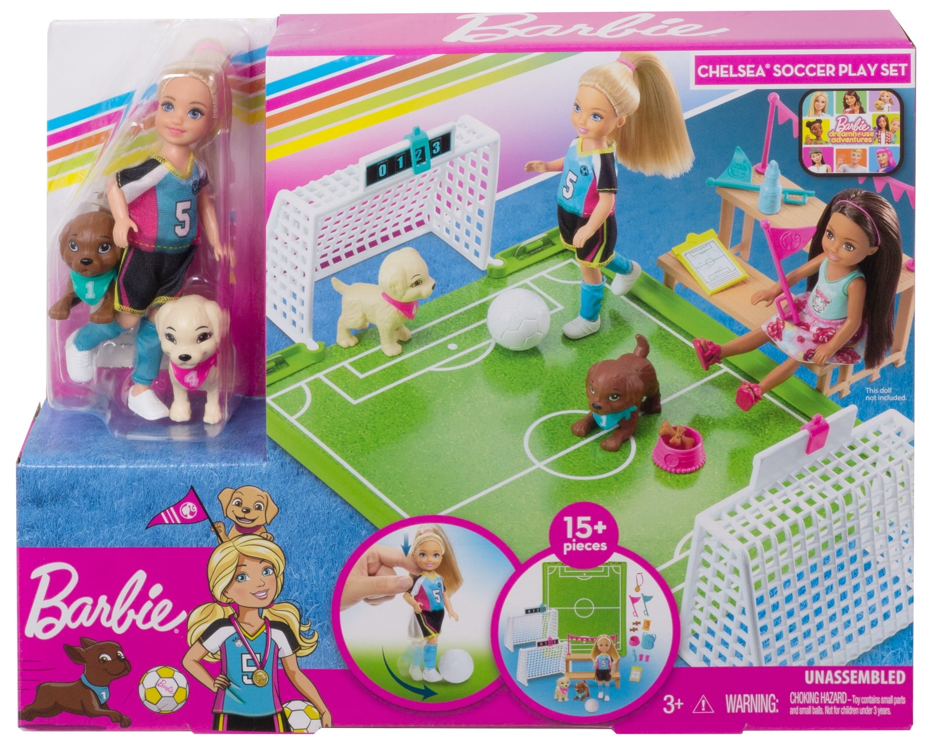 playing barbie set