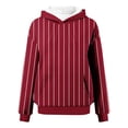 thumbnail image 7 of Ashirexll Hoodies for Women, Oversized Hoodies for Women, Ladie Fashion Striped Loose Casual Round Neck Long Sleeve Sweatshirts Tops with Pocket, 7 of 7