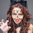 thumbnail image 4 of 9 Sheets Halloween Face Tattoo Fashion Scary Tattoo Sticker Temporary Tattoo, 4 of 10