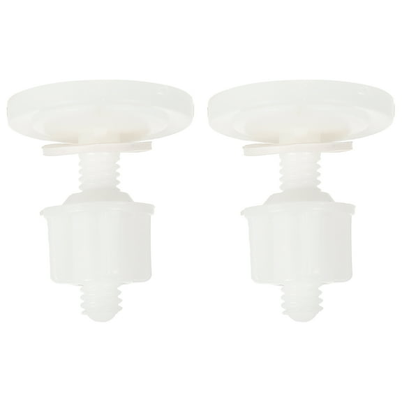 IDEANATEGRATE Toilet Seat Fixing Screws 2Set White Plastic Hinge Bolts and Nuts 1.54x1.54in