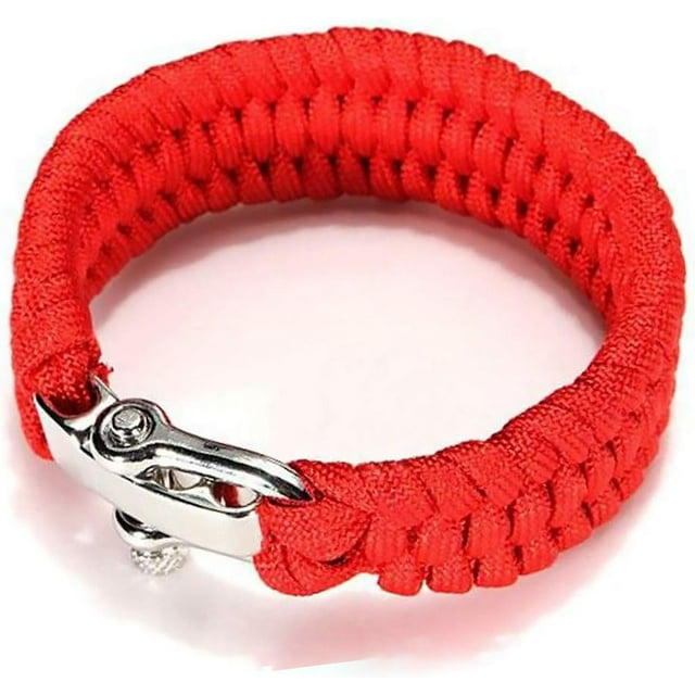 Huggegwe Bracelet Paracorde Bracelet de Survie avec 3 Tailles Réglables Boucle en Acier Inoxydable pour Randonnée en Plein Air Voyage Camping CA919-111616