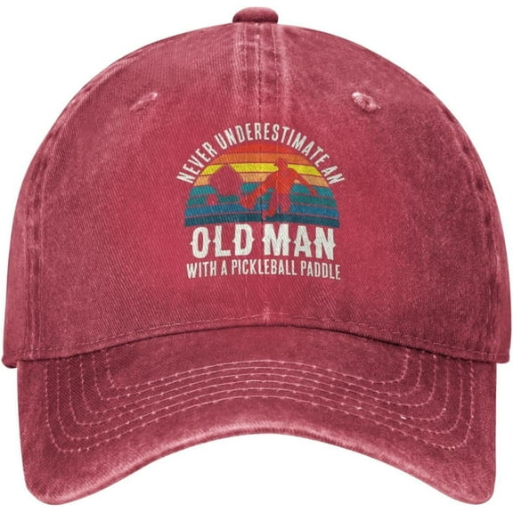 Pickleball Hat Never Underestimate an Old Man with A Pickleball Paddle Hat Women Baseball Hats Trendy Caps