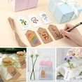 thumbnail image 2 of 200pcs Gift Tags with String Attached, 2x4 inch Kraft Paper Hang Tags for Clothes DIY Crafts Wedding Holiday (Brown White), 2 of 6
