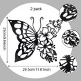 thumbnail image 5 of Decoración mural EZ4ENCE con forma de mariposa, metal negro, 2 unidades, 5 of 5