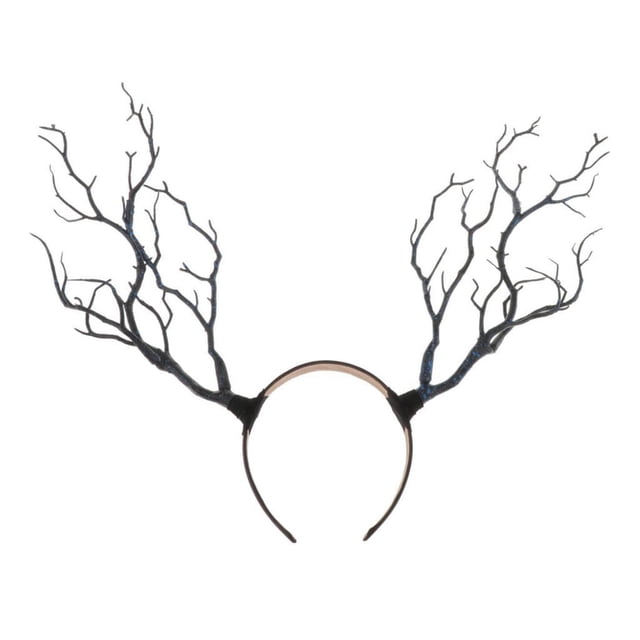 Diadema de cuernos de reno gótico Diademas de Navidad y Pascua Aro de pelo para disfraces de , vestido gótico , Azul CUTICAT Decorativo coleccionable