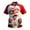 Red, variant on Mens Christmas Sweater Short Sleeve Crew Nck Breathable Mens Workout Clothing,Red,3XL
