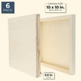 thumbnail image 5 of Bright Creations Art Supplies Wood Panels for Painting - 10x10 in, 0.83 in Cradle Depth, Unfinished, Pack of 6 - Cradle Boards for Painting & Craft Boards for Wall Art, 5 of 10