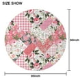 thumbnail image 6 of Pioneer Flower Floral Print Pattern Round Tablecloth 60"x60",Wrinkle Wipeable Table Cloth for Kitchen Dining Room Picnic Patio Party, 6 of 6