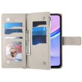 thumbnail image 2 of Funda cartera GANGXUN para Samsung Galaxy A12/M12 , cuero PU con tarjetero, cremallera, correa de mano, soporte y protección 1044°, 2 of 6
