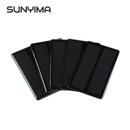 

SUNYIMA 5Pcs Polycrystalline Mini Solar Panels Solar Cells Solar System Kit 6V 180mA 133mm x 73mm/5.23 x 2.87 for DIY Electric Toy Materials Photovoltaic Cells Solar DIY System Kits