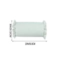 thumbnail image 3 of 8x20in Striped Bolster Pillow With Ruffled Edges - Soft Cylindrical Neck Roll Support Pillow For Bed Sofa Lumbar Relaxing Home Decor, 3 of 4