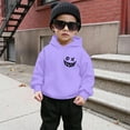 thumbnail image 5 of SonxaHe Little Boy's Hoodie Fleece Cartoon Graphic Hooded Top with Pocket Streetwear Sports Active Hoodie for Kids Purple,Size 7-8, 5 of 8