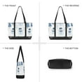 thumbnail image 6 of FORMRS Canvas Laptop Tote Bag for Women with 15.6" Computer Compartments Shoulder Handbag, White Snowman, 6 of 7