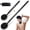 Black, variant on Silicone Back Scrubber for Shower,23.5" Adjustable Telescopic Long Handle Body Brush,Double Sided Shower Brush