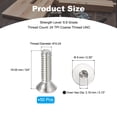 thumbnail image 2 of Uxcell Flat Head Socket Cap Screws Stainless Steel Flat Countersunk Bolts Hex Socket Drive Machine Screws Full Thread #10-24 x 3/4 Inch 50, 2 of 7