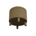 thumbnail image 6 of HomePop Small Round Button Tufted Storage Ottoman, Mocha Velvet, 6 of 8