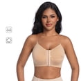 thumbnail image 5 of Women Front Closure Strapless Shapewear Bra JIANLAI ,Removable Thin Strap Support Bralette, Seamless Knit Longline Bustier Bra, Anti-Slip Daily Underwire Support Bra, 5 of 9