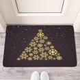 thumbnail image 2 of Shine Christmas Tree Linen Nonslip Floor Mat, Entryway Doormat Durable Low-Profile Mat Home Decor, Rug Washable Kitchen Bathroom Laundry Bedroom Living Room Doormats 30x17in, 2 of 6