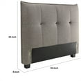 thumbnail image 7 of Amy California King Wooden Headboard Knife Edges Tufted Linen Gray, 7 of 7