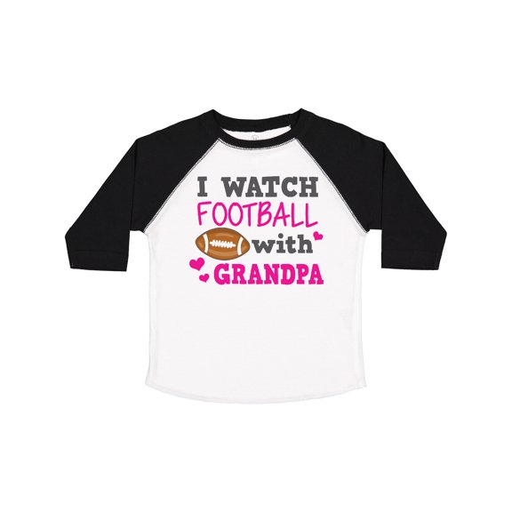 Inktastic I Watch Football with My Grandpa Girls Toddler T-Shirt