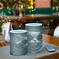 thumbnail image 6 of Flickering Flameless LED Candles set of 2 Battery Operated 18-Key Remotes Timer Halloween Fall Decor Cat with Glasses D3''xH4''5'', 6 of 7