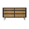 thumbnail image 4 of Armen Living Saratoga 4-Piece Modern Wood King Bedroom Set in Black, 4 of 4