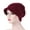 Wine Red, variant on Fashion Cotton Unisex Women Men Solid Color Outdoor Warm Autumn Beanie Cap with Brim Classic Soft Turban Hat