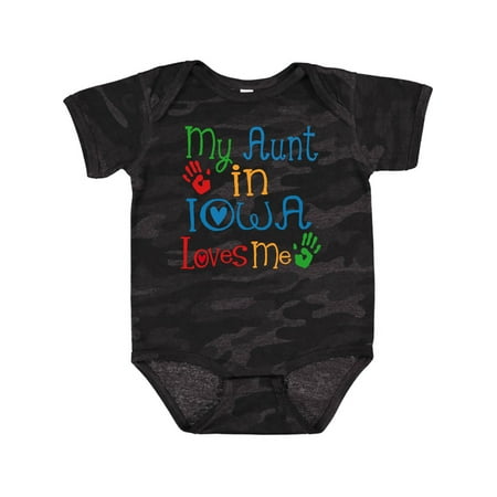 

Inktastic My Aunt in Iowa Loves Me Gift Baby Boy or Baby Girl Bodysuit