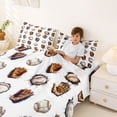 thumbnail image 3 of Castle Fairy Vintage Baseball Queen Sheets 4 Pieces, Cracked Wall Ball Glove Queen Sheet Sets, Brown White,1 Fitted Sheet, 1 Flat Sheet and 2 Pillowcases, 3 of 6
