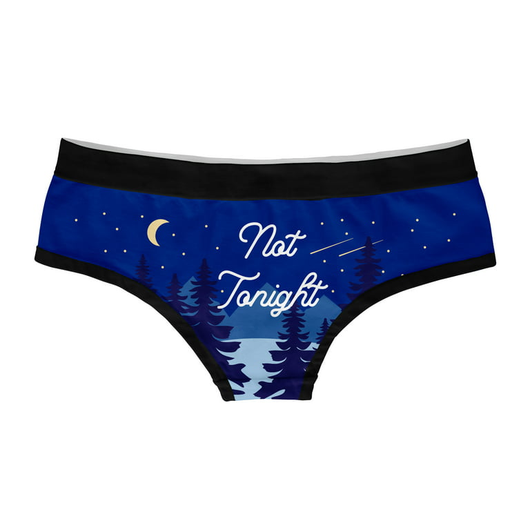 Womens Not Tonight Panties Funny Saying Cute Bikini Brief Quote Graphic  Underwear