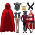 thumbnail image 1 of Disfraz de Halloween para pareja, punto de cruz, caperucita roja y lobo, 1 of 6