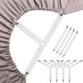 thumbnail image 1 of Juego de 8 Sujetadores de sábana de Cama para sábanas, Clips para sábanas de 3 vías + Clips de 2 vías, Sujetadores para Sábanas sujeta sabanas bajeras para Sábana Bajera Fundas, 1 of 5