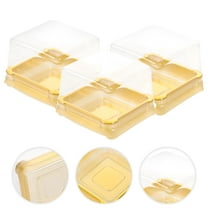 50pcs Clear Mooncake Boxes with Transparent Lids Cupcake Boxes Cookie Muffin Dome Boxes Single Cupcake Holders for Wedding Birthday Party